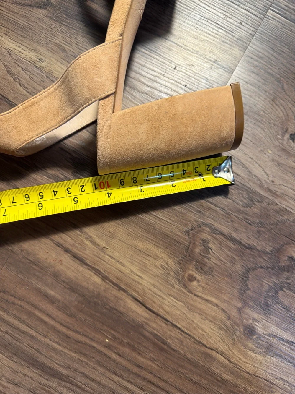 Stuart Weitzman Beige Suede Platform Chunky Block Heels Sandals  Size 8.5 M